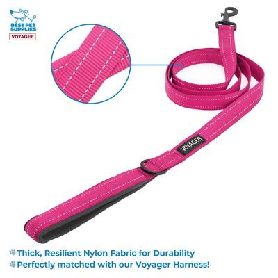 Show full view: Best Pet Supplies Voyager Dual Attachment Outdoor Dog Harness & Leash Bundle, Fuchsia, X-Small slide 3 of 7