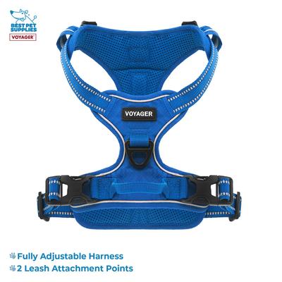 Show full view: Best Pet Supplies Voyager Dual Attachment Outdoor Dog Harness & Leash Bundle, Royal Blue, X-Small slide 2 of 6