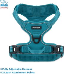 Best Pet Supplies Voyager Dual Attachment Outdoor Dog Harness & Leash Bundle, Turquoise, Large slide 2 of 6