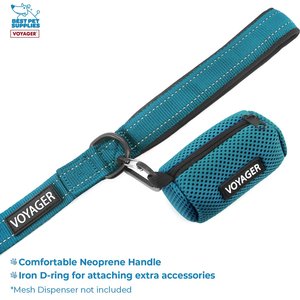 Best Pet Supplies Voyager Dual Attachment Outdoor Dog Harness & Leash Bundle, Turquoise, X-Small