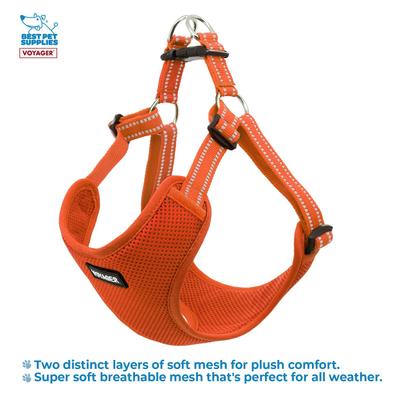 Show full view: Best Pet Supplies Voyager Fully Adjustable Step-in Mesh Dog Harness, Orange, Large slide 2 of 5