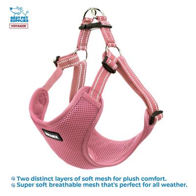 Show full view: Best Pet Supplies Voyager Fully Adjustable Step-in Mesh Dog Harness, Pink, Large slide 2 of 5