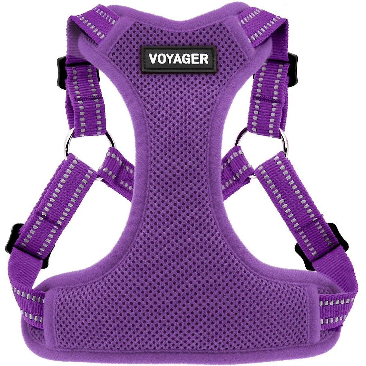 Best Pet Supplies Voyager Fully Adjustable Step-in Mesh Dog Harness, Purple, X-Large