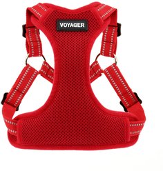 Best Pet Supplies Voyager Fully Adjustable Step-in Mesh Dog Harness, Red, X-Large