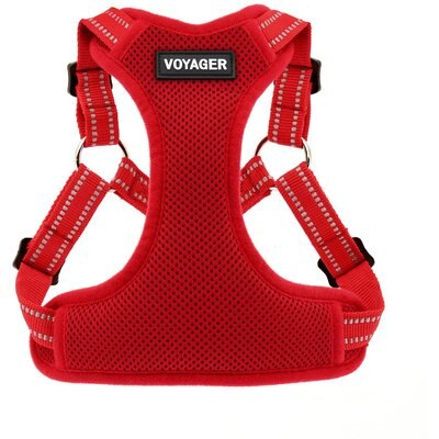Best Pet Supplies Best Pet Supplies Voyager Fully Adjustable Step-in Mesh Dog Harness, Red, X-Large