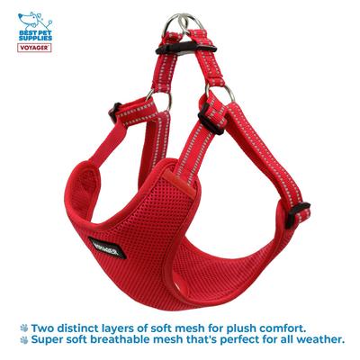 Show full view: Best Pet Supplies Voyager Fully Adjustable Step-in Mesh Dog Harness, Red, X-Large slide 2 of 5