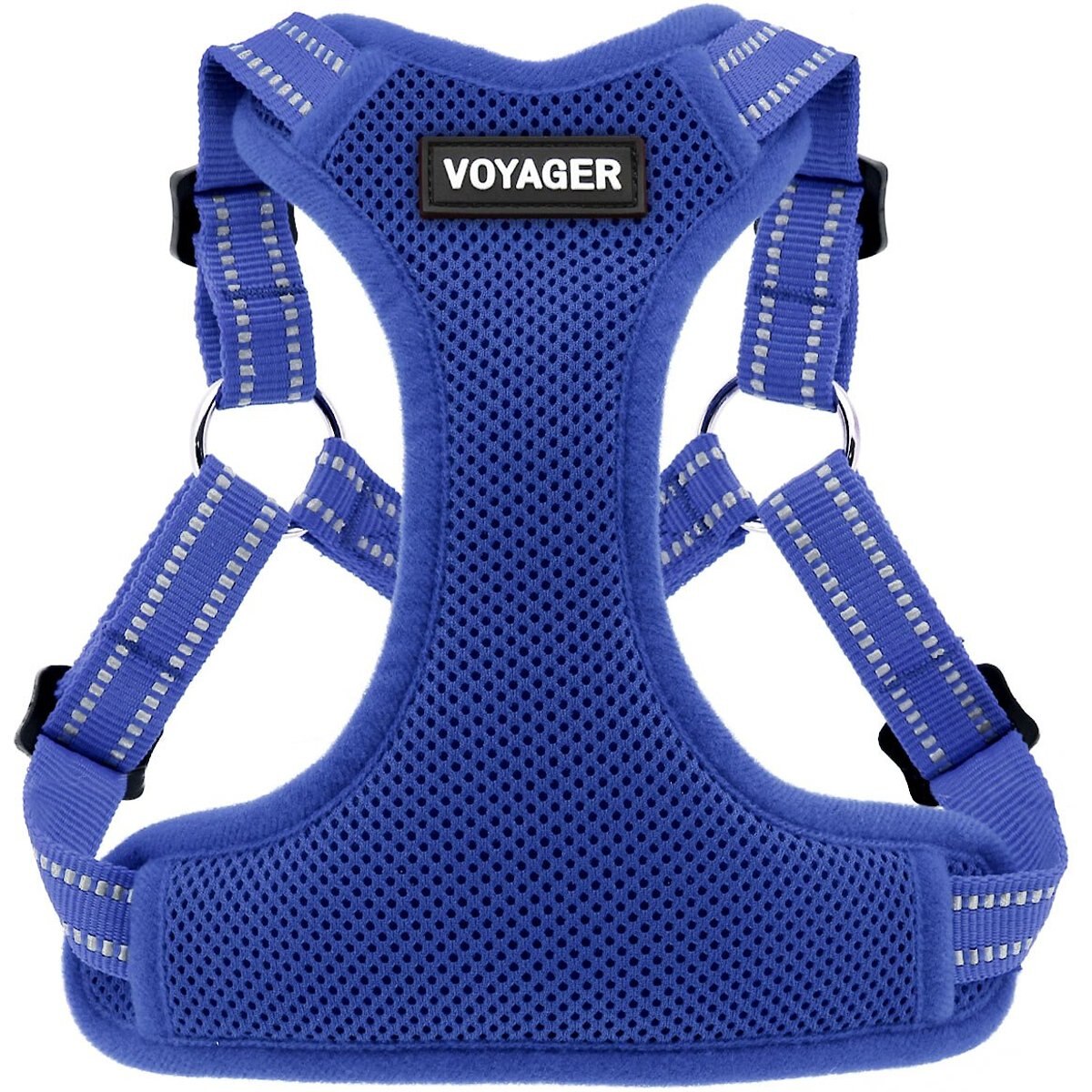 Best Pet Supplies Voyager Fully Adjustable Step-in Mesh Dog Harness, Royal Blue, Medium