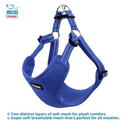 Show full view: Best Pet Supplies Voyager Fully Adjustable Step-in Mesh Dog Harness, Royal Blue, X-Small slide 2 of 5