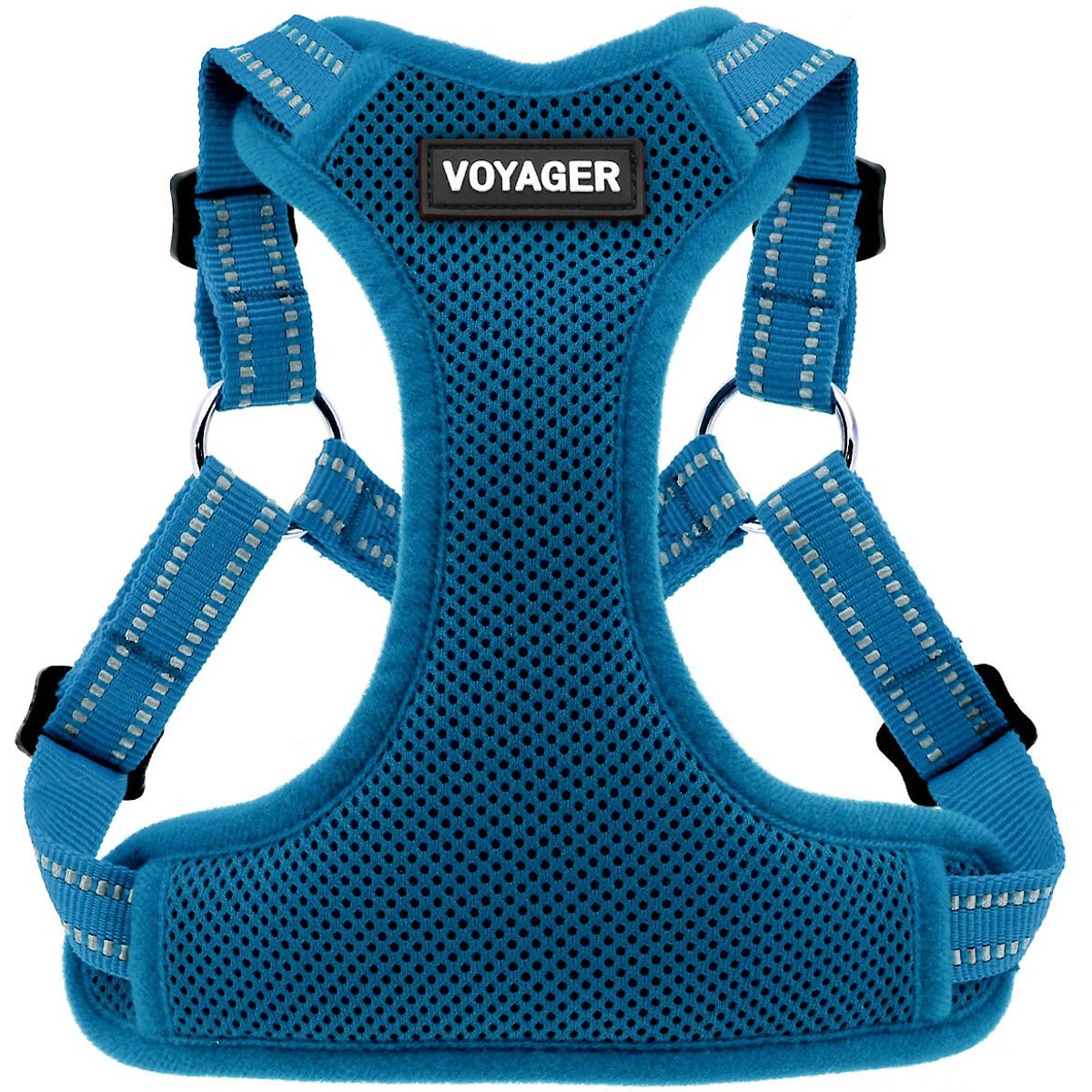 Best Pet Supplies Voyager Fully Adjustable Step-in Mesh Dog Harness, Turquoise, Large