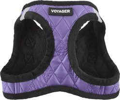 Best Pet Supplies Voyager Padded Faux Leather Dog Harness, Purple, Medium