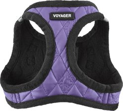 Best Pet Supplies Voyager Padded Faux Leather Dog Harness, Purple, Small
