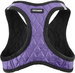 Best Pet Supplies Voyager Padded Faux Leather Dog Harness, Purple, X-Large