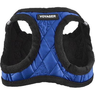 Best Pet Supplies Best Pet Supplies Voyager Padded Faux Leather Dog Harness, Royal Blue, X-Small
