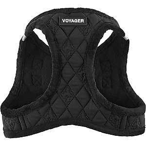 Best Pet Supplies Voyager Padded Fleece Dog Harness, Black, Large