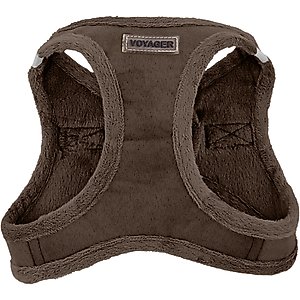 Best Pet Supplies Voyager Plush Suede Dog Harness, Chocolate, Large