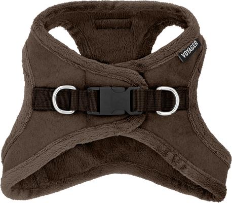 Show full view: Best Pet Supplies Voyager Plush Suede Dog Harness, Chocolate, Large slide 2 of 11
