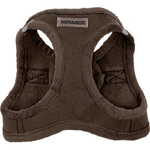 Best Pet Supplies Voyager Plush Suede Dog Harness, Chocolate, Medium