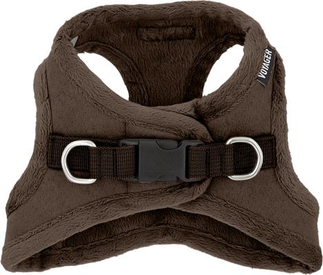 Show full view: Best Pet Supplies Voyager Plush Suede Dog Harness, Chocolate, Medium slide 3 of 12
