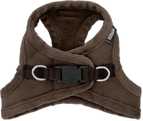 Show full view: Best Pet Supplies Voyager Plush Suede Dog Harness, Chocolate, Small slide 3 of 12