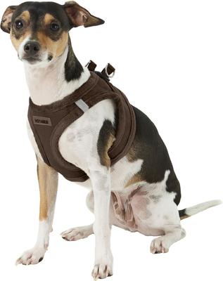 Show full view: Best Pet Supplies Voyager Plush Suede Dog Harness, Chocolate, Small slide 6 of 12