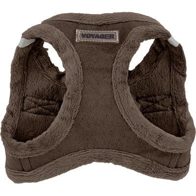 Best Pet Supplies Best Pet Supplies Voyager Plush Suede Dog Harness, Chocolate, X-Small