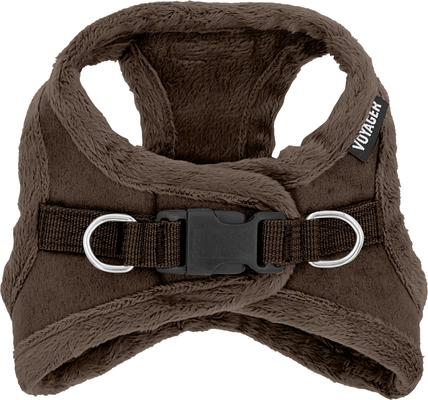 Show full view: Best Pet Supplies Voyager Plush Suede Dog Harness, Chocolate, X-Small slide 2 of 11