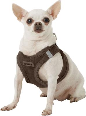Show full view: Best Pet Supplies Voyager Plush Suede Dog Harness, Chocolate, X-Small slide 5 of 11