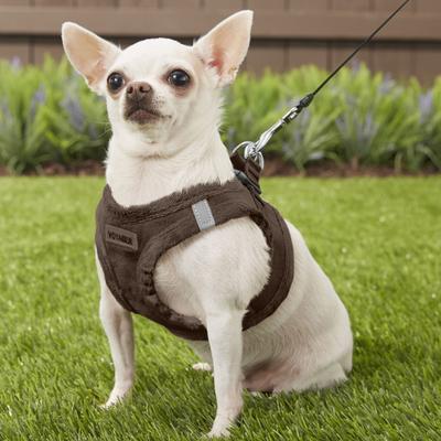 Show full view: Best Pet Supplies Voyager Plush Suede Dog Harness, Chocolate, X-Small slide 7 of 11