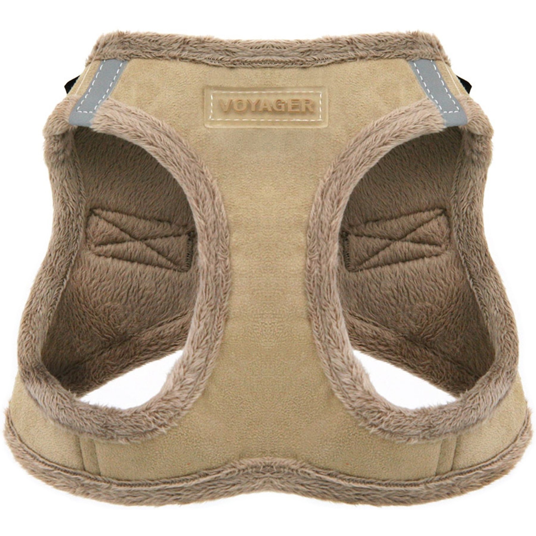 Best Pet Supplies Voyager Plush Suede Dog Harness, Latte, Medium