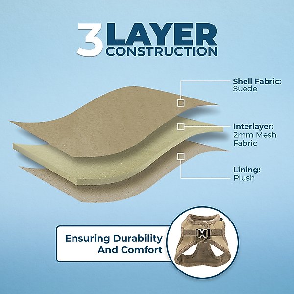 Best Pet Supplies Voyager Plush Suede Dog Harness