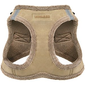 Best Pet Supplies Voyager Plush Suede Dog Harness, Latte, Small