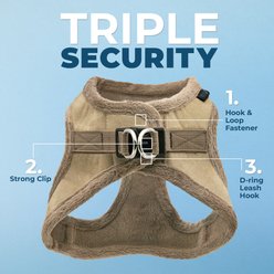 Best Pet Supplies Voyager Plush Suede Dog Harness, Latte, Small slide 2 of 8