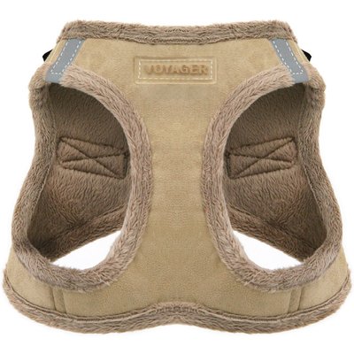 Best Pet Supplies Best Pet Supplies Voyager Plush Suede Dog Harness, Latte, X-Small