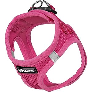 Best Pet Supplies Voyager Step-in Air Dog Harness, Fuchsia with Matching Trim, Medium