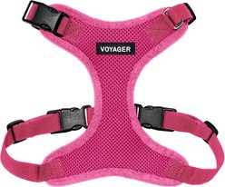 Best Pet Supplies Voyager Step-in Lock Dog Harness, Fuchsia with Matching Trim, Medium