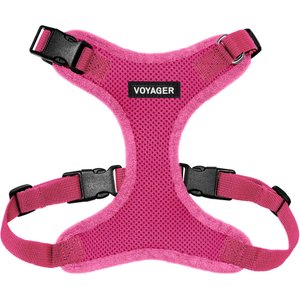 Best Pet Supplies Voyager Step-in Lock Dog Harness, Fuchsia with Matching Trim, Medium