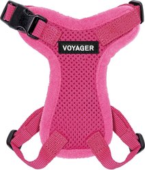 Best Pet Supplies Voyager Step-in Lock Dog Harness, Fuchsia with Matching Trim, XX-Small