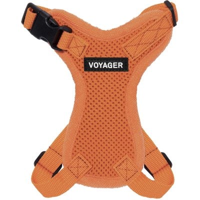 Best Pet Supplies Best Pet Supplies Voyager Step-in Lock Dog Harness, Orange with Matching Trim, XX-Small