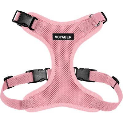 Best Pet Supplies Best Pet Supplies Voyager Step-in Lock Dog Harness, Pink with Matching Trim, Large