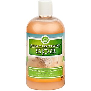 Best Shot Scentament Spa Mango Maui Facial & Body Dog & Cat Wash, 16-fl oz bottle