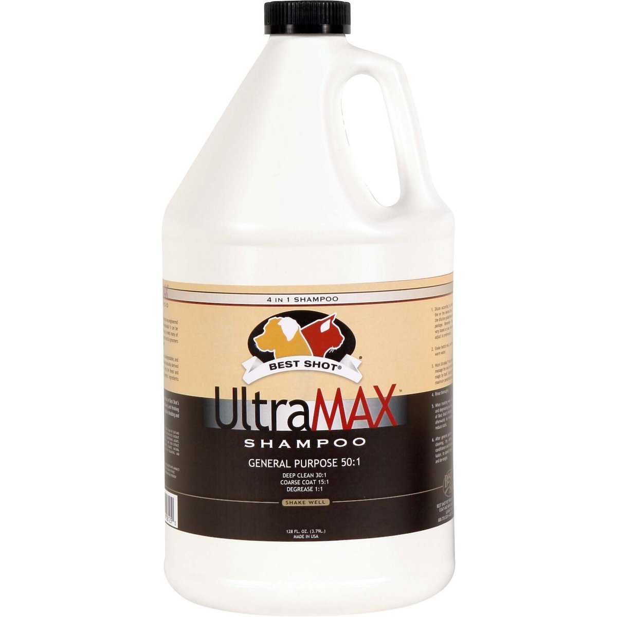 Best Shot UltraMax General Purpose 50:1 Dog & Cat Shampoo, 1.1-gal bottle