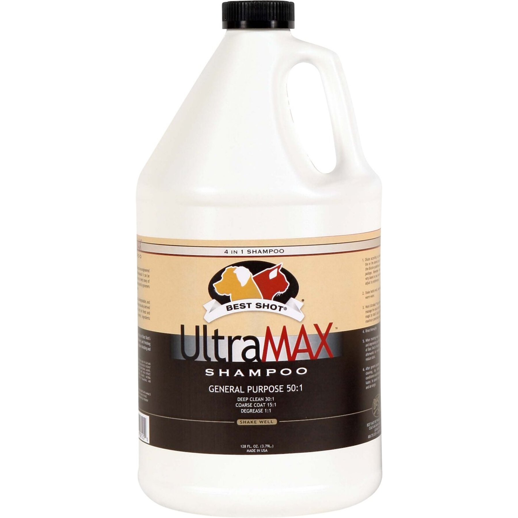 Best Shot UltraMax General Purpose 50:1 Dog & Cat Shampoo, 1.1-gal bottle