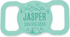 Besties Adventure Dog AirTag Holder, Aqua