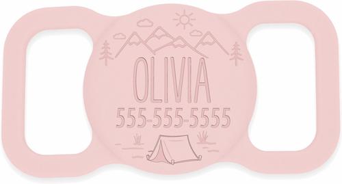 Show full view: Besties Adventure Dog AirTag Holder, Blush Pink slide 1 of 6