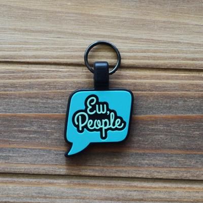 Show full view: Besties Ew, People Silicone Lightweight Cat ID Tag slide 2 of 5