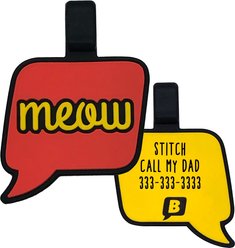Besties Meow Silicone Lightweight Cat ID Tag slide 1 of 5