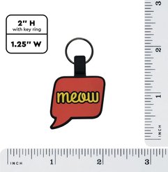 Besties Meow Silicone Lightweight Cat ID Tag slide 2 of 5