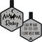 Show in main carousel: Besties Mini Stay Wild Design Jingle-Free Silicone Cat & Dog ID Tag, Grey slide 1 of 9