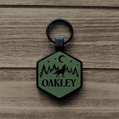 Show full view: Besties Mini Stay Wild Design Jingle-Free Silicone Cat & Dog ID Tag, Red slide 5 of 9