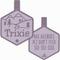 Show in main carousel: Besties Mountain Adventure Design Jingle-Free Silicone Dog ID Tag, Heather Purple slide 1 of 9
